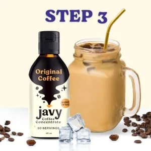 Javy Coffee 30X Cold Brew Coffee Concentrate, Perfect for Instant Iced Coffee, Cold Brewed Coffee and Hot Coffee. Original 1 Bottle - step3