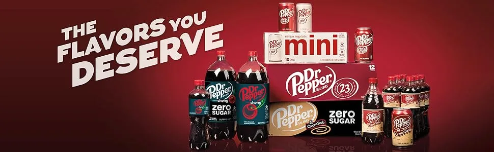 Dr Pepper Soda, 12 fl oz cans, 12 pack Regular - dr pepper