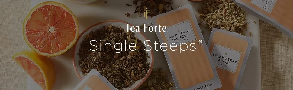 Tea Forte Single Steeps Loose Leaf Tea Sampler, Assorted Variety Tea Box, 15 Single Serve Pouches (Assorted - Tea Tasting) - product information 31