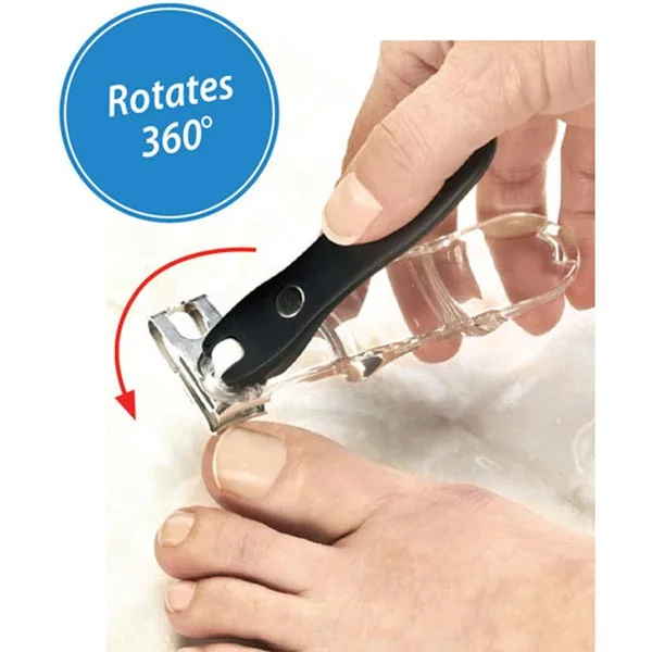 EZ Grip 360 Degree Rotary Stainless Steel Sharp Blade Fingernail Toenail Clipper, Trimmer and Cutter - product information 1