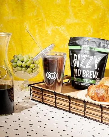 Bizzy Organic Cold Brew Coffee | Smooth & Sweet Blend | Coarse Ground Coffee | Micro Sifted | Specialty Grade | 100% Arabica | 2 LB Smooth & Sweet 2 Pound (Pack of 1) - bizzy cold brew espresso blend