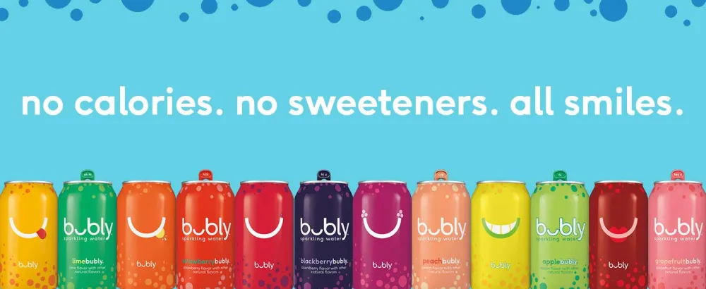 bubly Sparkling Water, 6 Flavor Variety Pack, 12 fl oz Cans (18 Pack), zero calories & zero sugar 6 Flavor Bubly Bunch Variety Pack - bubly sparkling water
