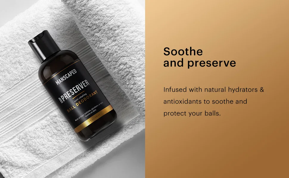MANSCAPED The Crop Preserver, Anti-Chafing Men's Ball Deodorant, Male Care Hygiene Moisturizer Featuring Soothing Aloe Vera, 4oz 4 Fl Oz (Pack of 1) - manscaped