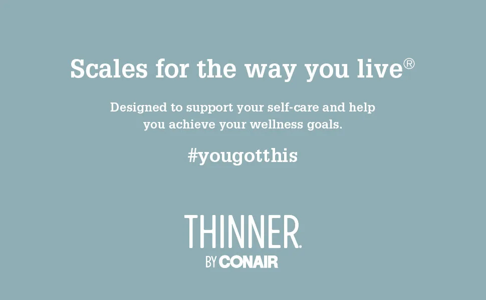 Thinner by Conair Extra-Large Easy-to-Read Digital Bathroom Scale, Measures Weight Up to 400 lbs. Digital - Silver - Scales for the Way You Live: Cutting-edge design + technology are combined to create Thinner Scales