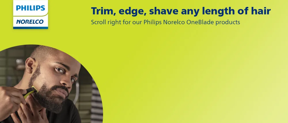Philips Norelco Genuine OneBlade Anti-Friction Replacement Blades, 2 Count, QP225/80 OneBlade Anti-Friction 2pk - Philips Norelco OneBlade: trim, edge shave any length of hair