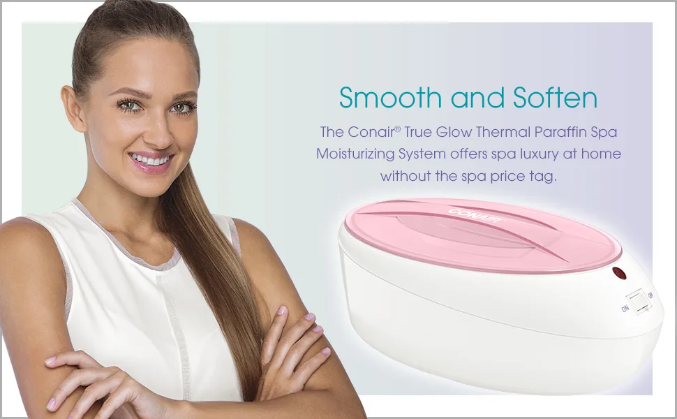 True Glow by Conair Thermal Paraffin Spa Moisturizing Wax Treatment, Includes 1lb. Paraffin Wax, Pink Paraffin Bath Pink - conair PB8NRF parafin wax machine paraffin wax machine for feet wax bath wax for hands and feet