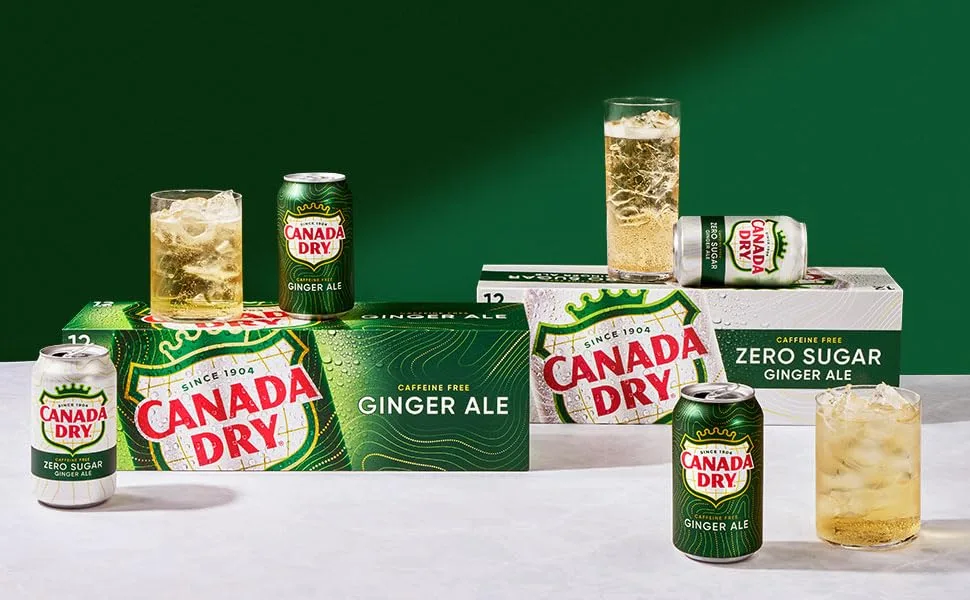 Canada Dry Zero Sugar Ginger Ale Soda, 12 fl oz cans, 12 pack - Canada Dry