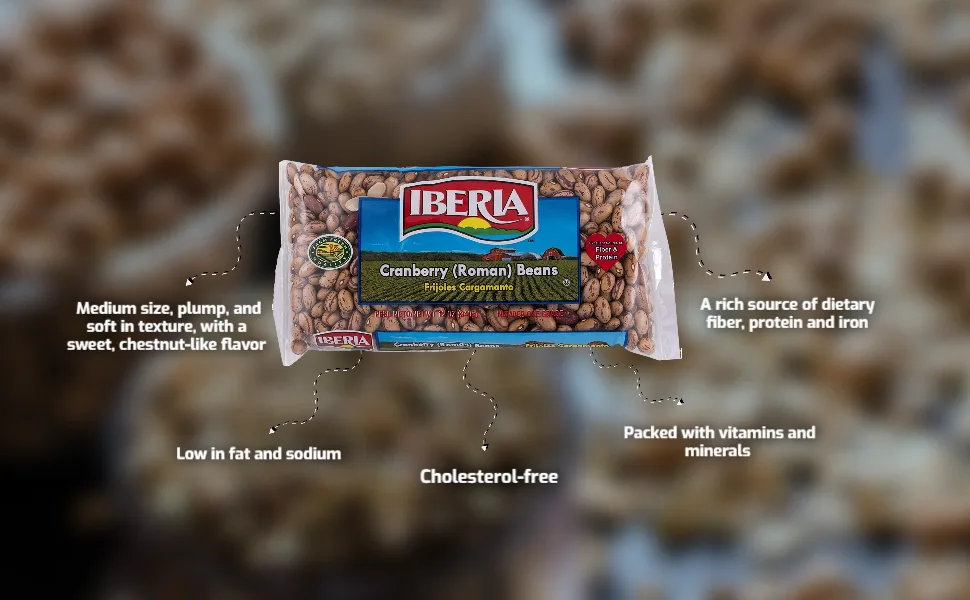 Iberia Roman Cranberry Beans, 12 Ounce - dry cranberry beans