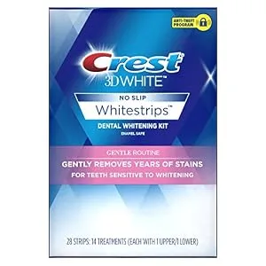 Crest 3D Whitestrips for Sensitive Teeth, Teeth Whitening Strip Kit, 28 Strips (14 Count Pack) - product information 1