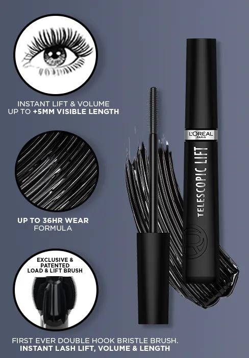 LOreal Paris Makeup Voluminous Original Volume Building Mascara, Cobalt Blue, 0.26 fl oz. - telescopic lift