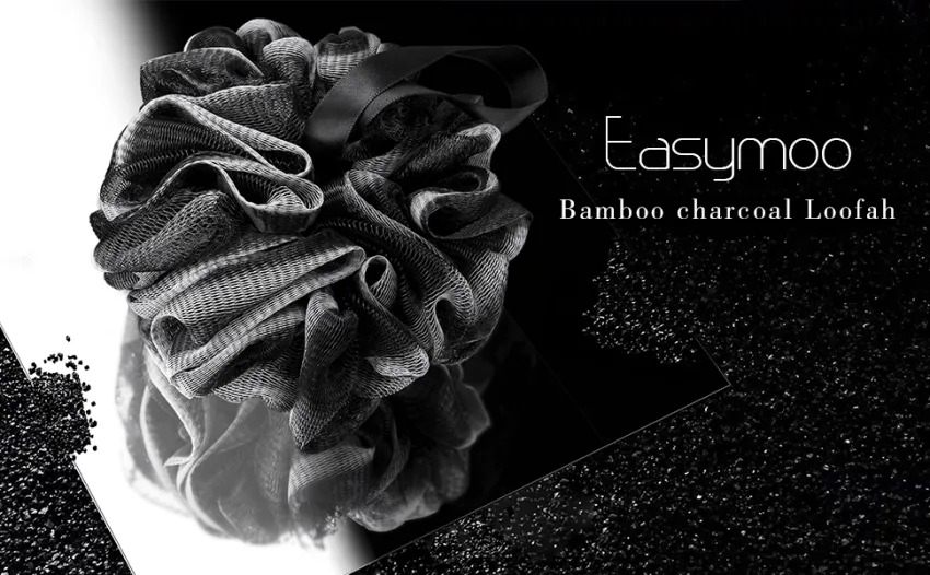 Easymoo Bath Loofahs Sponge Shower Pouf Body Scrubber Mesh Pouf Bath Sponge 3 Pack - product information 1