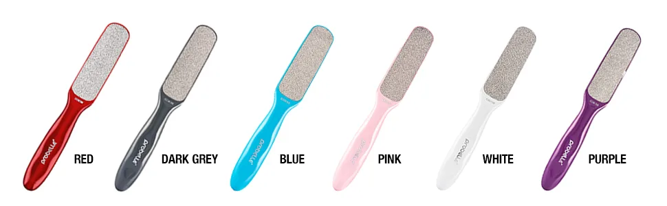 Probelle Double Sided Multidirectional Nickel Foot File Callus Remover - Immediately Reduces calluses and Corns to Powder for Instant Results, Safe Tool (Dark Grey) - Each file has a course and a medium side, so you can choose whichever feels right for you