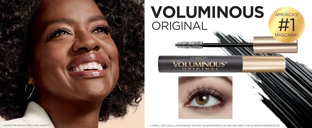 L'Oreal Paris Makeup Voluminous Original Volume Building Mascara, Black, 2 Count Washable Black 2 Count (Pack of 1) - voluminous mascara