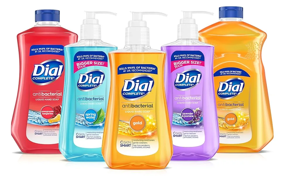 Dial Complete Antibacterial Liquid Hand Soap, Gold, 11 fl oz (Pack of 4) Fresh 4 Count (Pack of 1) - Dial Soap