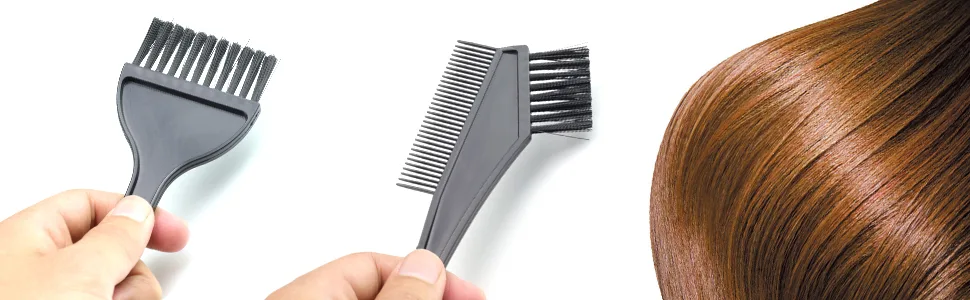 Hair Colouring Tools, Gezimetie Hair Dyeing Tool Set, Brush Double-sided Coloring Comb and Bowl Set Kit DIY Salon 3PCS - product information 3