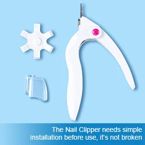 ANCIRS Acrylic Nail Clipper, Adjustable Stainless Steel Nail Tip Cutter, Artificial Fake Nail Trimmer for False Nail Art Manicure Project- White - you will receive