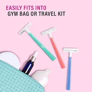 BIC Silky Touch Women's Disposable Razors, With 2 Blades, Pretty Pastel Razor Handles, 10 Count (Pack of 1) - Conveniently Portable