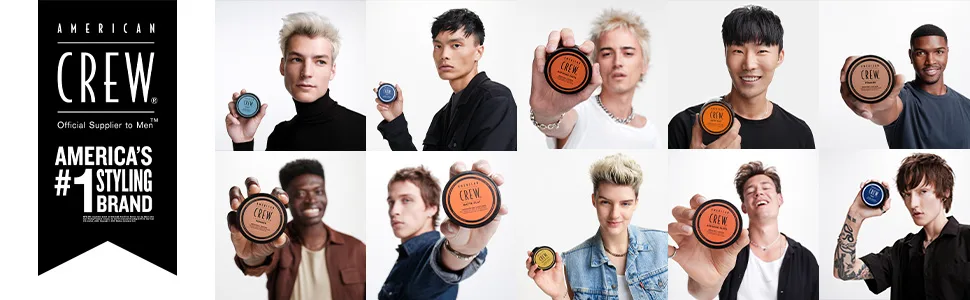 AMERICAN CREW Pomade 85g Styling Product for Men, Medium Hold Hair Product, Water Based Hair Pomade, Perfect for Smooth Hairstyles with Lots of Shine - AC Pucks Mod1