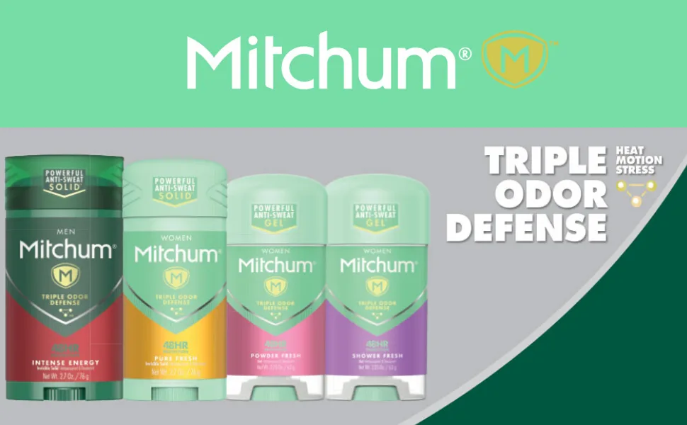 Mitchum Women Stick Solid Antiperspirant Deodorant, Powder Fresh, 2.7 Ounce (Pack of 1) Powder Fresh 2.7 Ounce (Pack of 1) - women mitchum