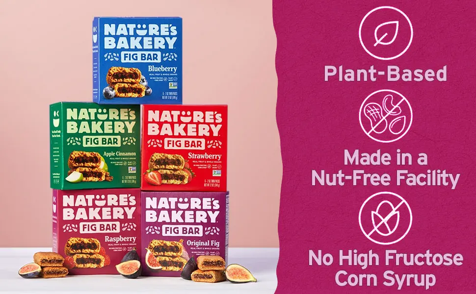 Natures Bakery Whole Wheat Fig Bars, Original Fig, Real Fruit, Vegan, Non-GMO, Snack bar, 1 box with 12 twin packs (12 twin packs) - Whole Wheat Highlights 2
