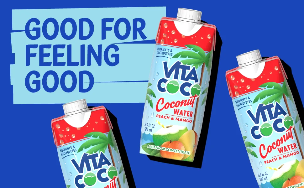 Vita Coco Coconut Water, Peach & Mango - Naturally Hydrating Electrolyte Drink - Smart Alternative to Coffee, Soda, and Sports Drinks - Gluten Free - 16.9 Ounce (Pack of 12) Peach and Mango - vita coco