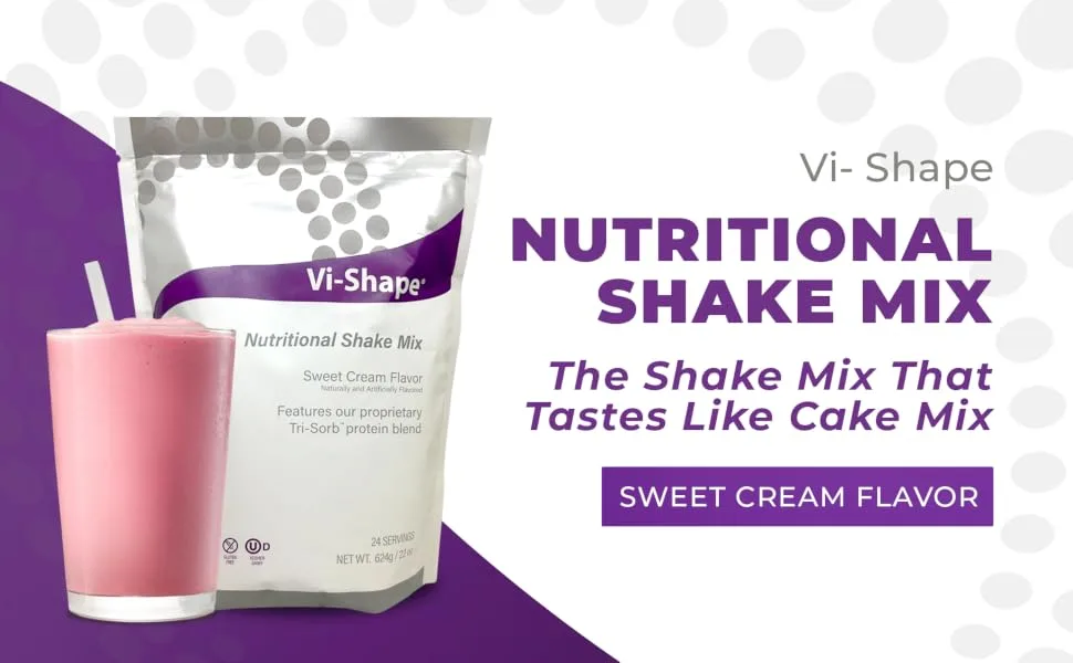ViSalus Vi-Shape Nutritional Shake Mix Sweet Cream Flavor | 22oz (1 Bag, 24 Servings) - Visalus shake mix vi-shape sweet cream
