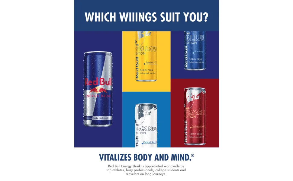 Red Bull, Blue Edition, Blueberry Energy Drink, 8.4 Fl Oz (Pack of 24) - unspecified