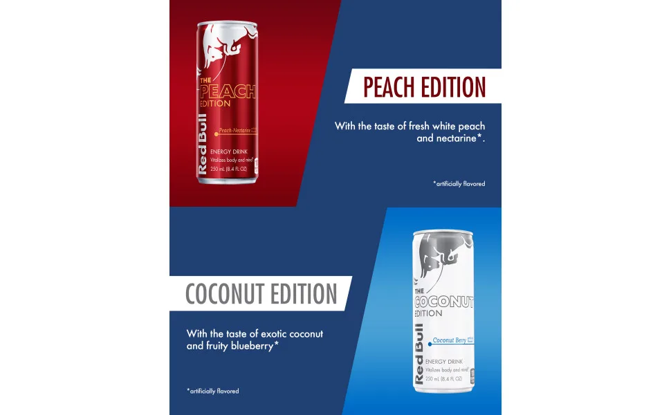Red Bull, Blue Edition, Blueberry Energy Drink, 8.4 Fl Oz (Pack of 24) - unspecified