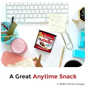 Nutella & GO! Hazelnut And Cocoa Spread With Breadsticks, Snack Pack, Easter Basket Stuffers, 1.8 oz each, Bulk 24 Pack Breadsticks, 24 Count - A Great Anytime Snack