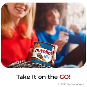 Nutella & GO! Hazelnut And Cocoa Spread With Breadsticks, Snack Pack, Easter Basket Stuffers, 1.8 oz each, Bulk 24 Pack Breadsticks, 24 Count - Take it On the GO!