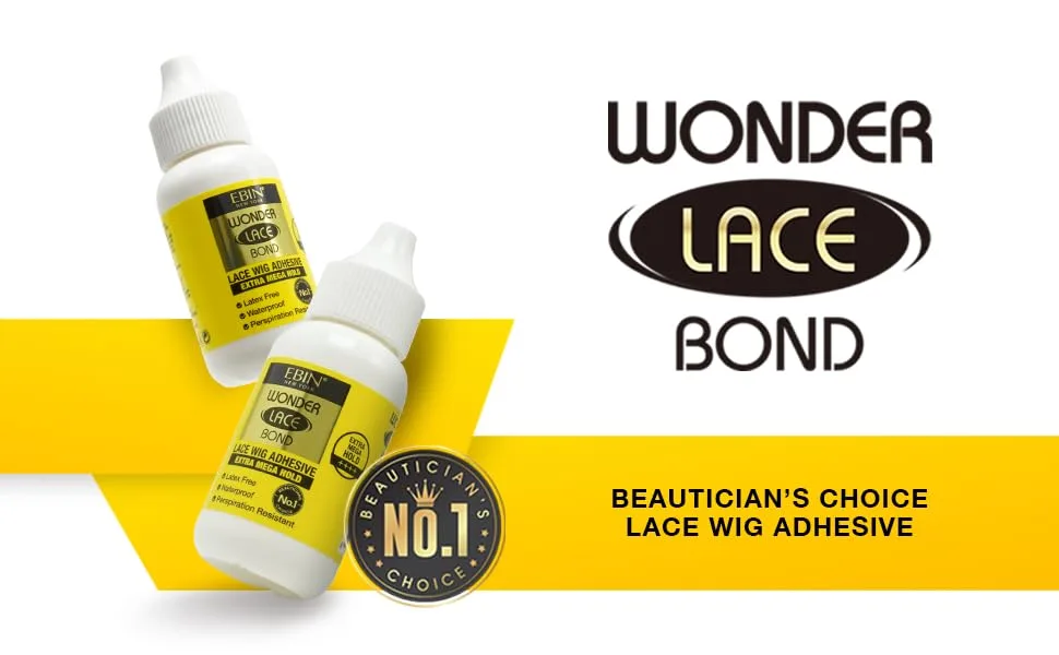 EBIN NEW YORK Wonder Lace Bond Extra Mega Hold 1.18oz - No Residue Improved Formula Easy to Apply Fast Drying Waterproof Latex Free Perspiration Resistant - product information 10