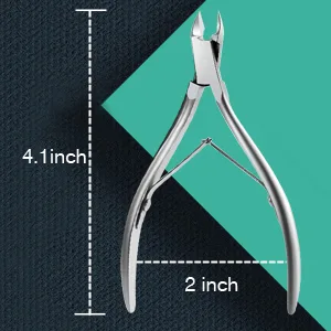 Cuticle Trimmer Cuticle Nippers,Professional Stainless Steel Cuticle Cutter Cuticle Remover,Pedicure Manicure Tools for Fingernails and Toenails Silver - product information 3