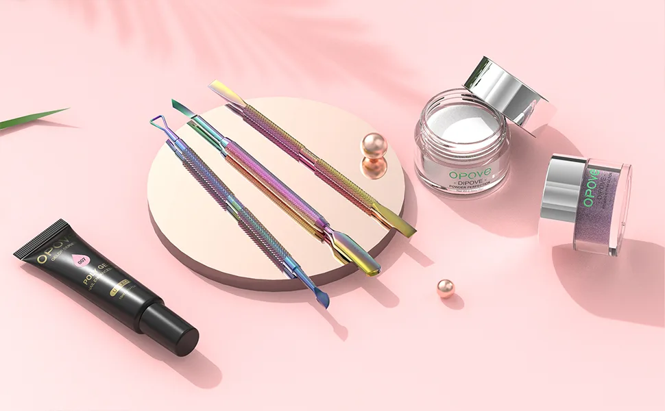 Cuticle Pusher Acetone/Gel/Nail Polish Remover Stainless Steel Professional 3pcs Set Cuticle Scraper Fingernails & Toenails Clean Manicure Tools Cuticle Care for Women&Girl,opove CP-3 (Rainbow Color) B-rainbow Color - product information 9