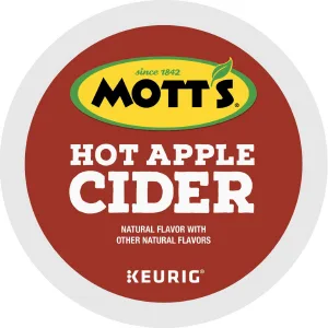 Keurig Mott's Hot Apple Cider, Keurig Single Serve K-Cup Pods, Flavored K Cups, 24 Count - Keurig Mott