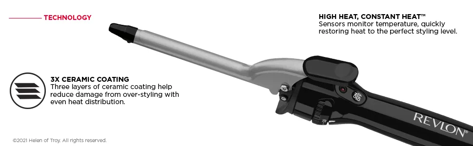 Revlon Perfect Heat Triple Ceramic Curling Iron | For Silky Smooth Spiral Curls (1/2 in) - curlingiron; curlingirons; ceramic; longlastingcurls; haircurlingiron; haircurlingirons; revlon