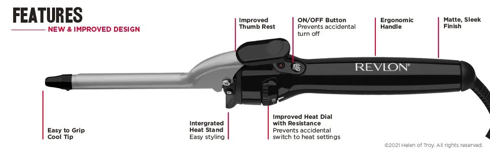 Revlon Perfect Heat Triple Ceramic Curling Iron | For Silky Smooth Spiral Curls (1/2 in) - curlingiron; curlingirons; ceramic; longlastingcurls; haircurlingiron; haircurlingirons; revlon