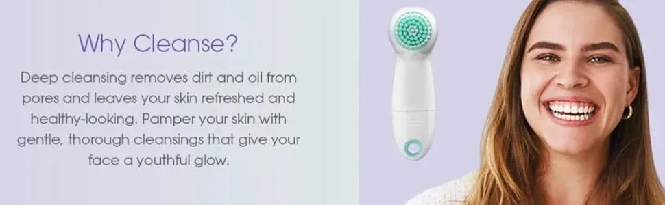 True Glow by Conair Sonic Facial Brush - Replacement Brush Head for Face Use with Model SFB and SFB3 - product information 5