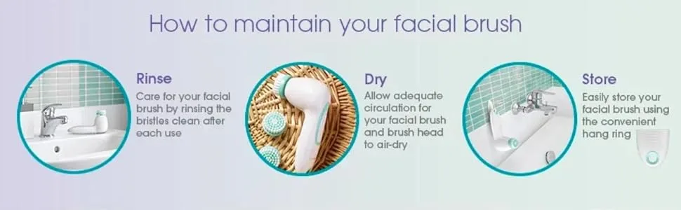 True Glow by Conair Sonic Facial Brush - Replacement Brush Head for Face Use with Model SFB and SFB3 - product information 6