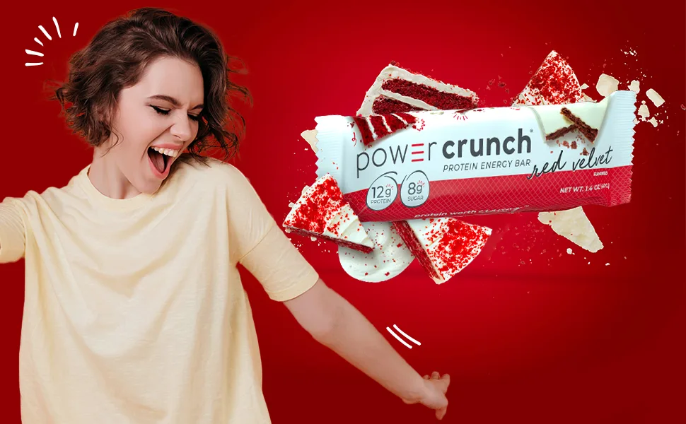 Power Crunch Protein Wafer Bars, High Protein Snacks with Delicious Taste, French Vanilla Creme, 1.4 Ounce (12 Count) - red velvet explosion