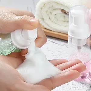 12 Pcs Empty Bottle Travel Soap Bottle | Plastic Foam Dispenser Bottle | Mini Foaming Soap Pump Dispenser for Cleaning, Travel, Cosmetics Packaging (50 ML) Clear - 12 Pcs Empty Soap Bottle