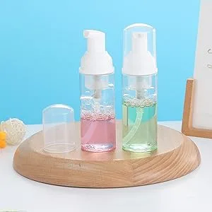 12 Pcs Empty Bottle Travel Soap Bottle | Plastic Foam Dispenser Bottle | Mini Foaming Soap Pump Dispenser for Cleaning, Travel, Cosmetics Packaging (50 ML) Clear - product information 5