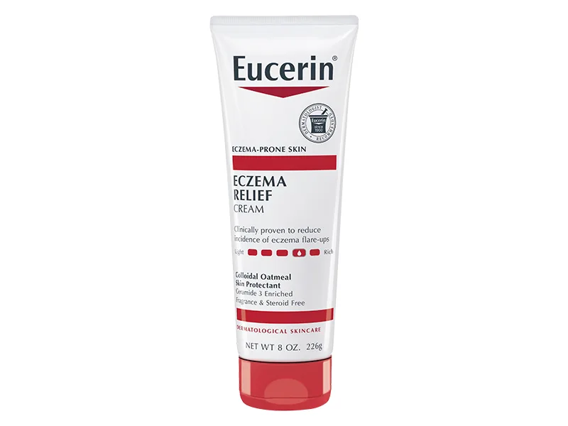 Eucerin Eczema Relief Cream - Full Body Lotion for Eczema-Prone Skin - 8 Ounce (Pack of 3) - eucerin eczema relief, excema creams, exema creams, eczema relief, eucerin eczema, excema lotions