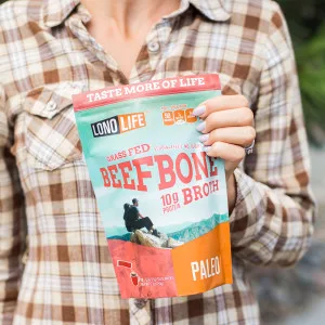 LonoLife - Beef Bone Broth Sticks - 10g Collagen Protein - Grass-Fed, Gluten-Free - Keto & Paleo Friendly - Portable Individual Packets - 10 count - Beef Bone Broth Large Packet