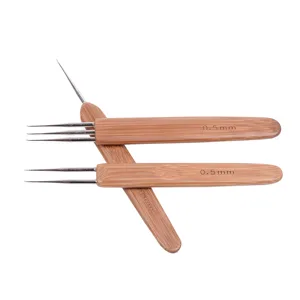 3pcs/set Dreadlock Crochet Hook for Hair Dreadlock Needle Tool for Braid Craft Dread locks Crochet Needles 0.5mm (1 Hook 2 Hooks 3 Hooks) - Dreadlock Needle Tool for Braid Craft