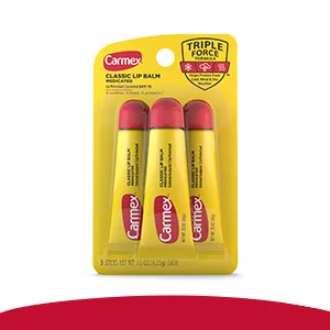 Carmex Medicated Lip Balm Sticks, Lip Moisturizer for Dry, Chapped Lips, 0.15 OZ - 3 Count (2 Pack) - Carmex lip balm, lip gloss