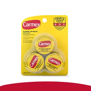 Carmex Medicated Lip Balm Sticks, Lip Moisturizer for Dry, Chapped Lips, 0.15 OZ - 3 Count (2 Pack) - Carmex Lip Balm, Medicated Lip Balm
