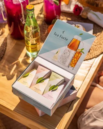 Tea Forte Presentation Box Presentation Box Tea Sampler Gift Set, 20 Assorted Variety Handcrafted Pyramid Tea Infuser Bags (Paradis) - collections