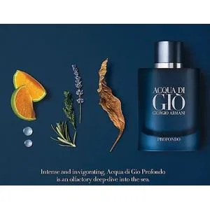 GIORGIO ARMANI Acqua Di Gio Profondo for Men Eau De Parfum Spray 4.2 Ounces, blue 4.2 Fl Oz (Pack of 1) - product information 2