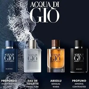 GIORGIO ARMANI Acqua Di Gio Profondo for Men Eau De Parfum Spray 4.2 Ounces, blue 4.2 Fl Oz (Pack of 1) - product information 4