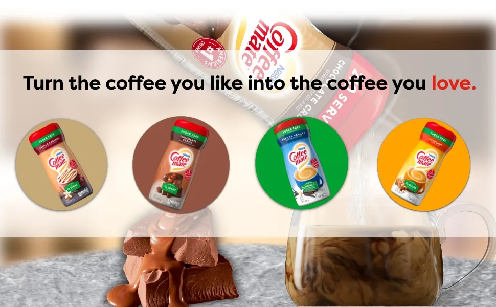 Nestle Coffee-Mate Coffee Creamer Creamy Chocolate, Pack of 6 (15 Ounce) - Chocolate